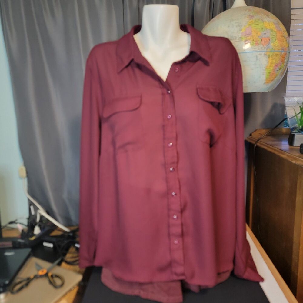 Investments II Popover Top 3/4 Sleeve Size 2x